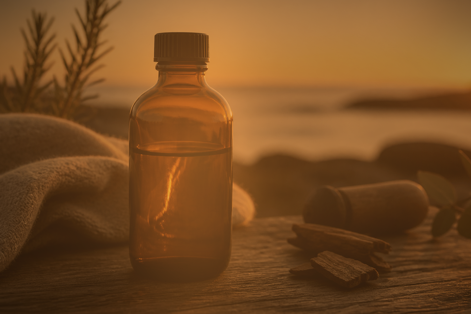 Amber wellness bottle — phone support context